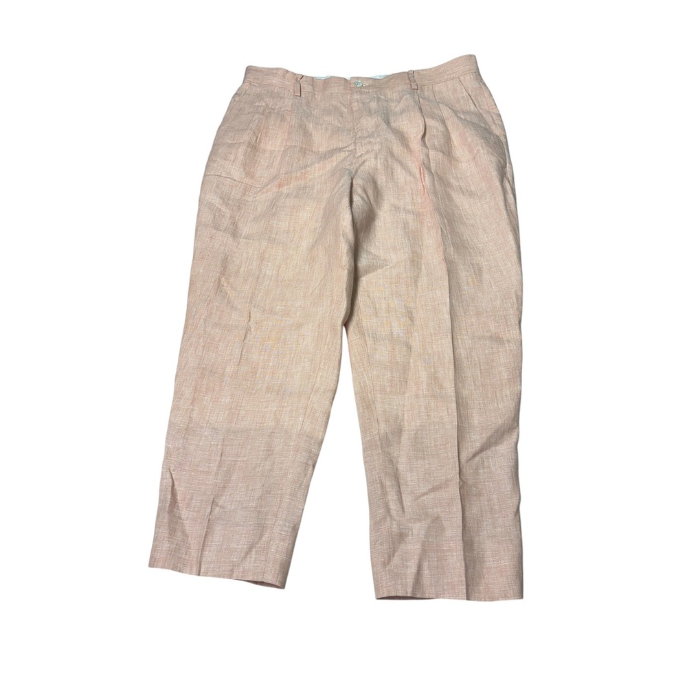 Banana Republic Mens Salmon Pink  Linen Double Breasted Suit 44R Slim Fit 36x25 - Picture 15 of 16